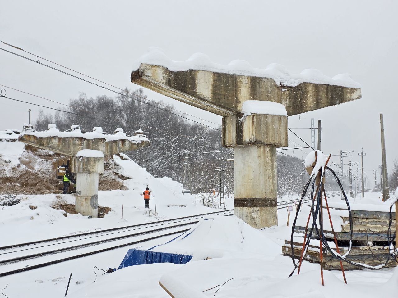 Продолжаются работы на объездном пути в Бутурлино и путепроводе в Лукино 