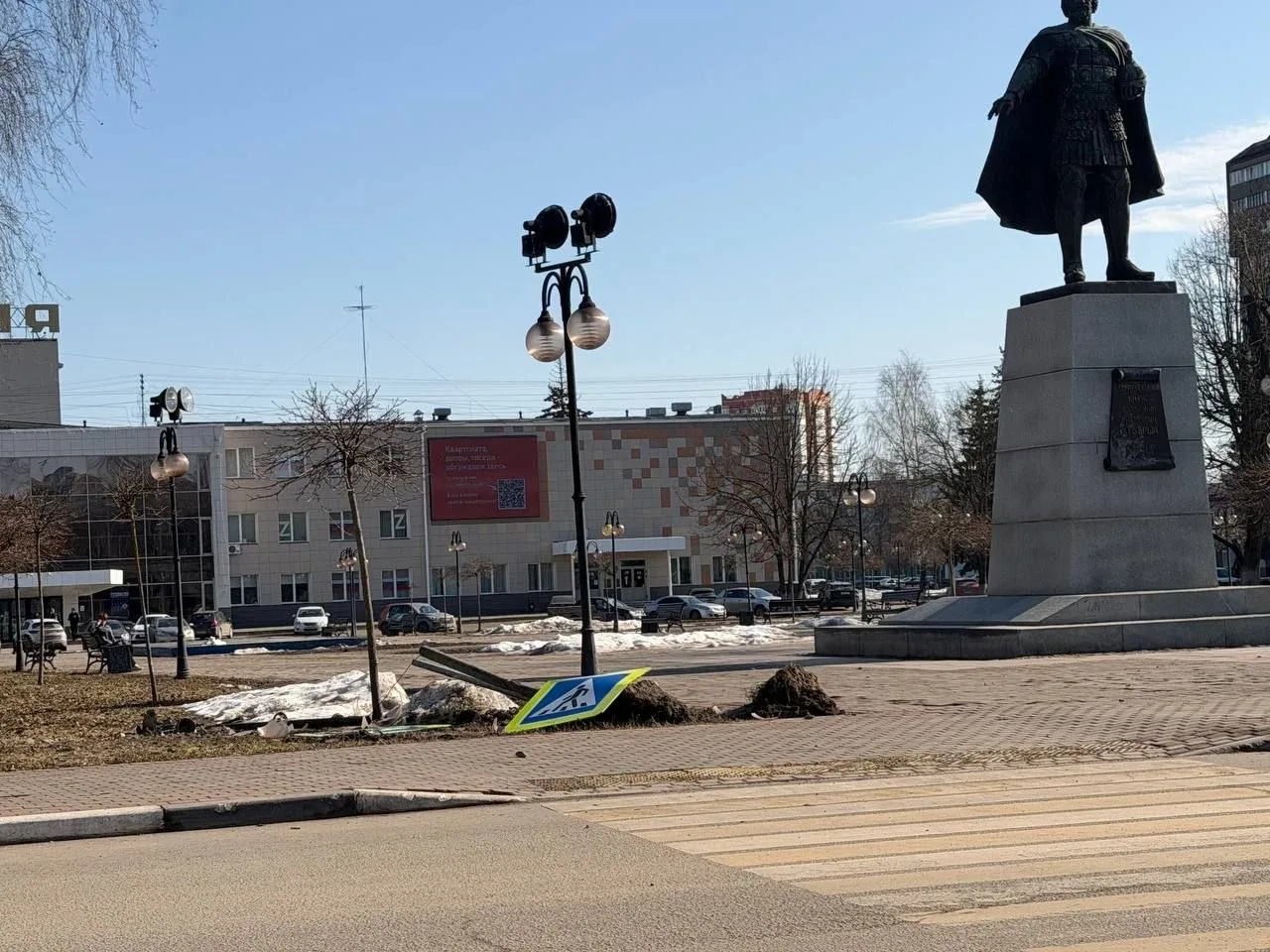 В Серпухове Камерами системы «Безопасный регион» зафиксировали факт нарушения ПДД на площади Владимира Храброго