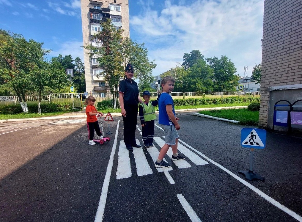 Сотрудники Госавтоинспекции Г.о. Серпухов провели для дошкольников игровой тренинг по ПДД