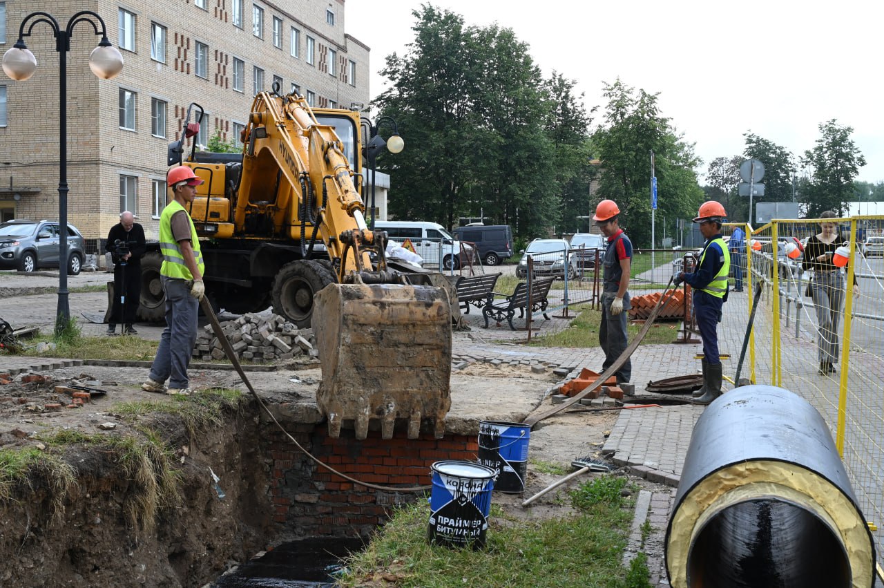 В Серпухове завершены работы по замене трубопровода на улице Ворошилова