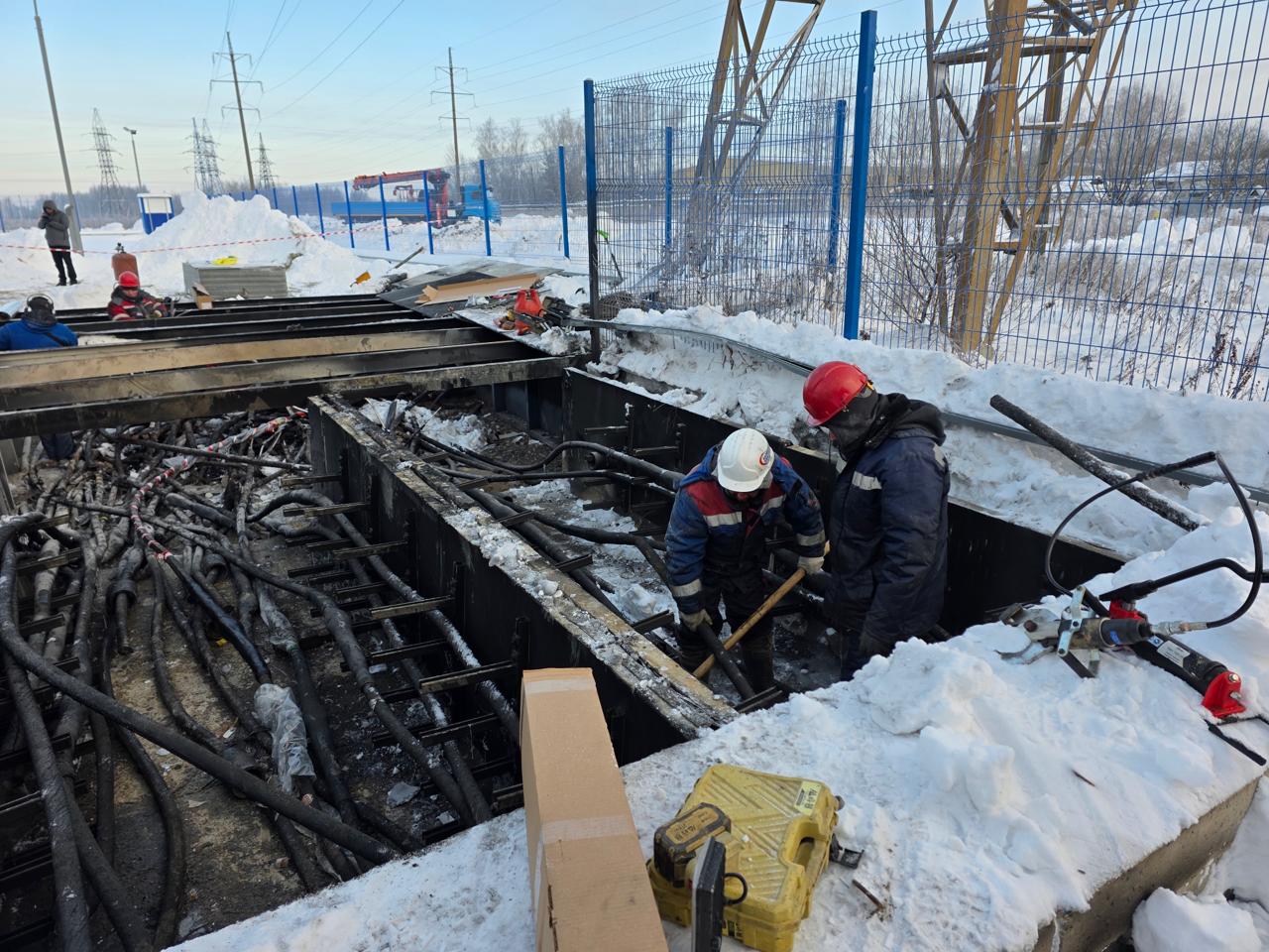 В Серпухове ведутся работы по восстановлению электроэнергии после аварии на подстанции «Ока»