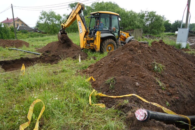 В д. Большая Городня в Серпухове идут работы по газификации