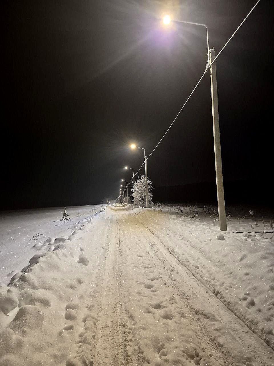 В Трухачево под Серпуховом установлены новые фонари