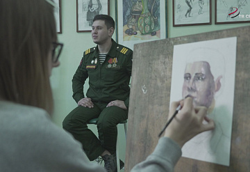 В Серпухове создали портрет героя