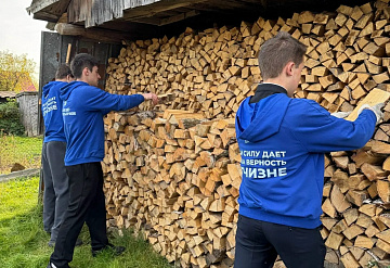 Активисты привезли дрова одиноким пожилым серпуховичкам