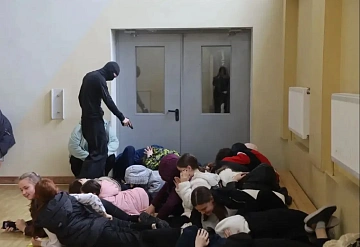 В школе №3 Серпухова прошли учения по действиям при вооружённом нападении и взрыве